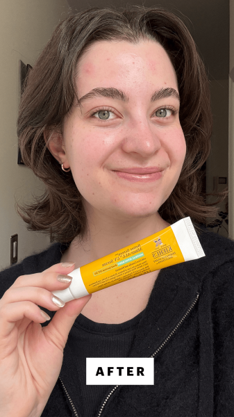 Felbin after applying the Kiehls Better Screen MinerAll UV Serum SPF 50